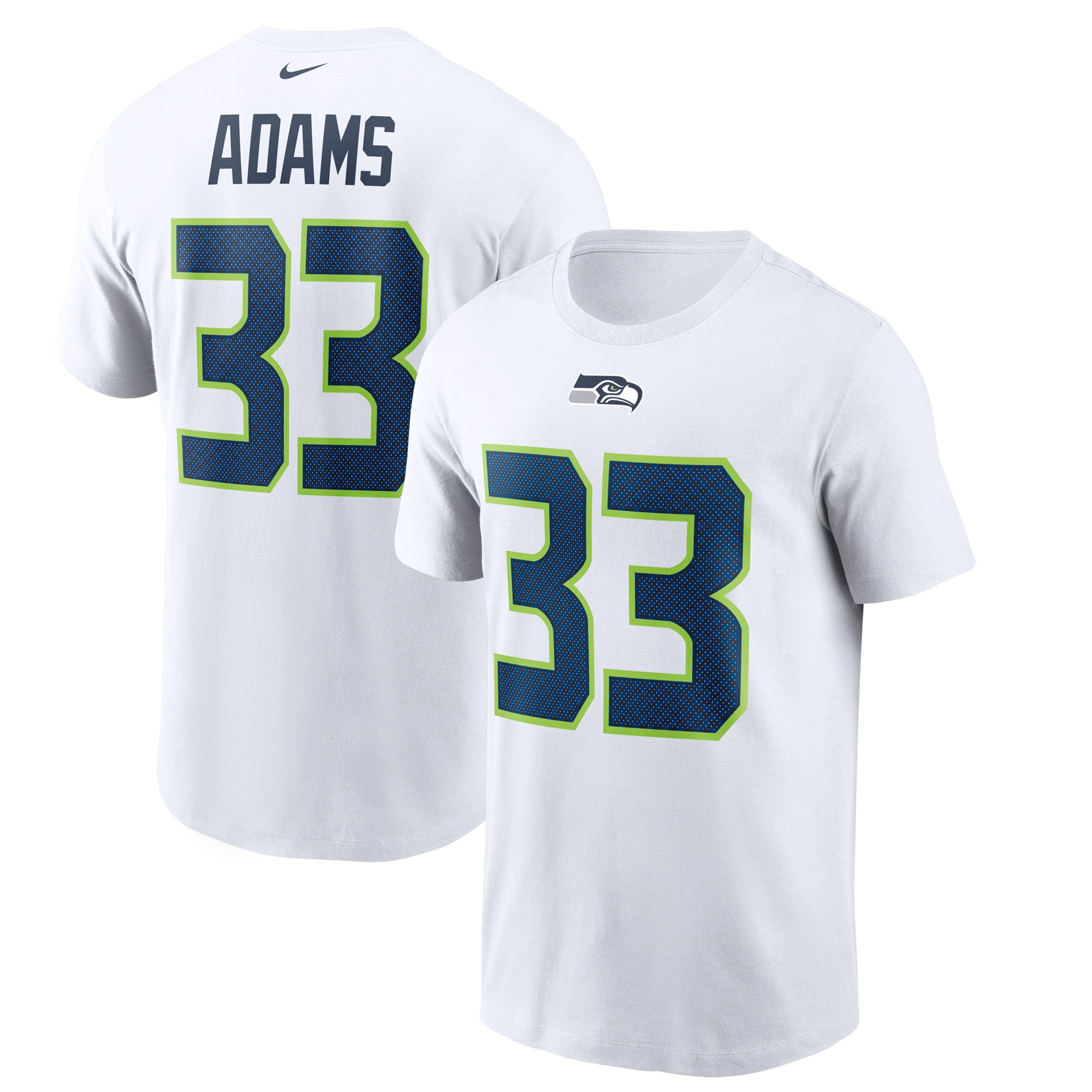 Men's Nike Jamal Adams White Seattle Seahawks Name & Number T