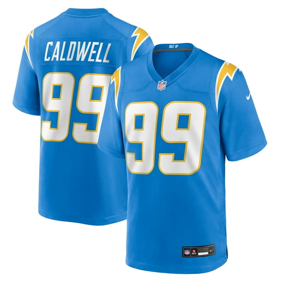 Men's Nike Jamaree Caldwell  Powder Blue Los Angeles Chargers Team Game Jersey