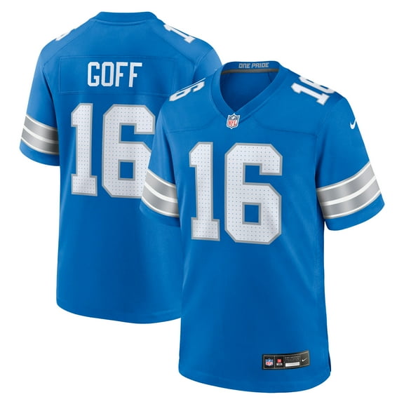 Men's Nike Jared Goff Blue Detroit Lions Game Jersey