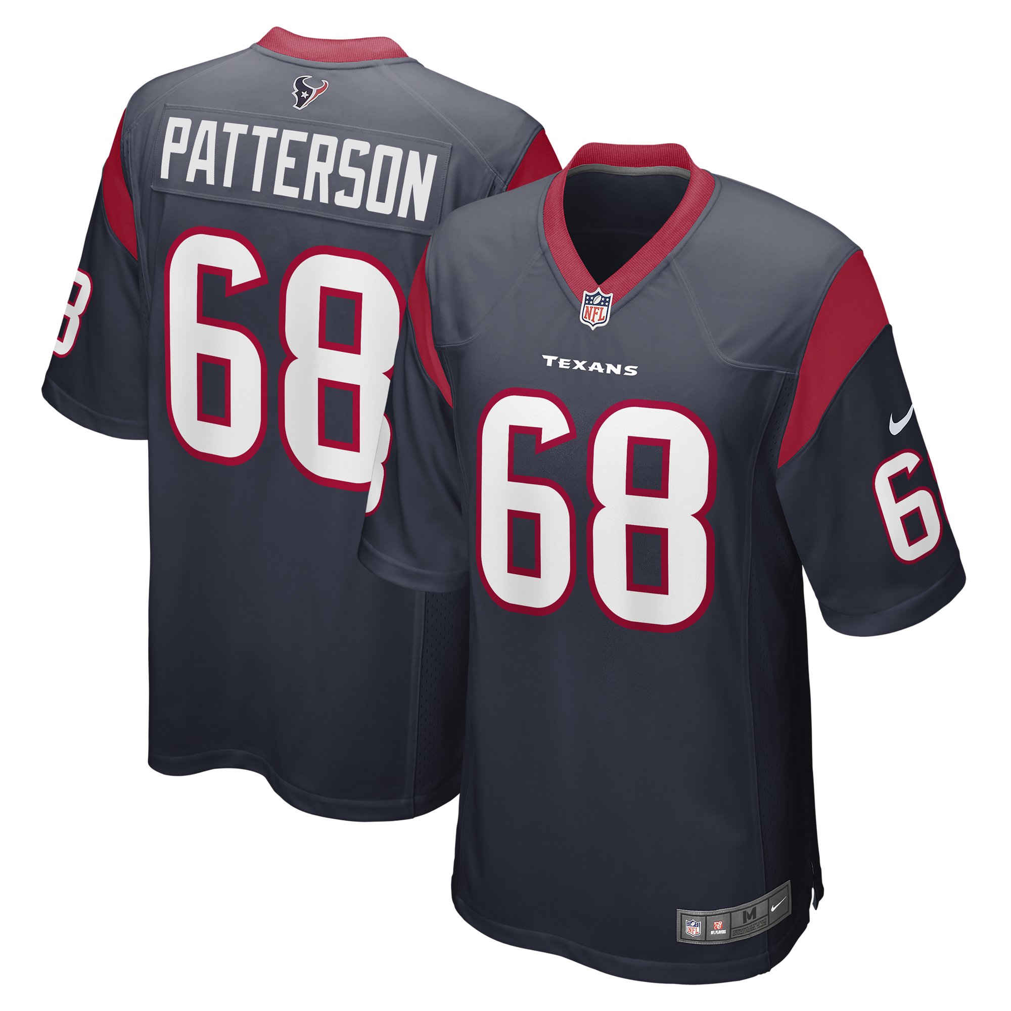 Men's Nike Jarrett Patterson Navy Houston Texans Team Game Jersey 