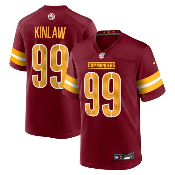 Men's Nike Javon Kinlaw  Burgundy Washington Commanders Team Game Jersey