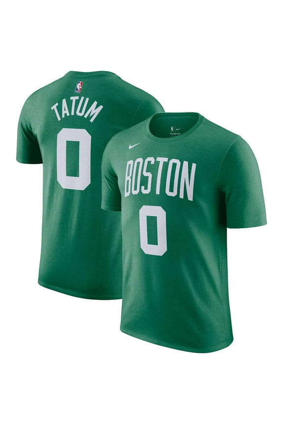 Men's Nike Jayson Tatum Kelly Green Boston Celtics Icon 2022/23 Name & Number T-Shirt