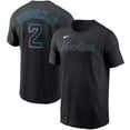 thumbnail image 1 of Men's Nike Jazz Chisholm Jr. Black Miami Marlins Name & Number T-Shirt, 1 of 3