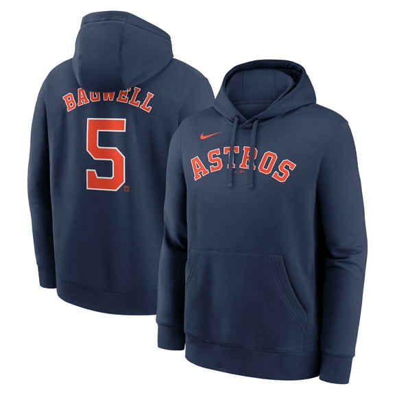 Men's Nike Jeff Bagwell Navy Houston Astros Retired Player Name & Number Club Pullover Hoodie