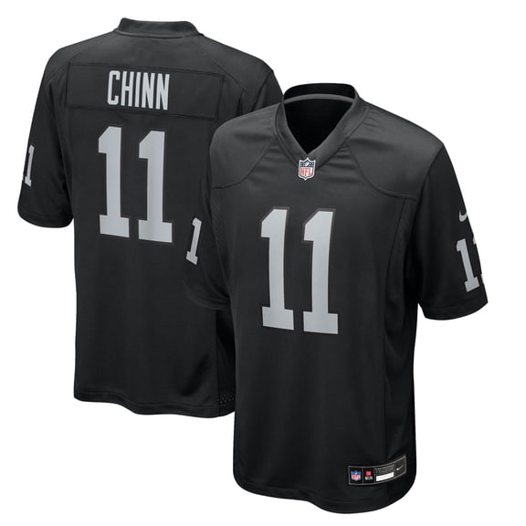 Men's Nike Jeremy Chinn  Black Las Vegas Raiders Team Game Jersey