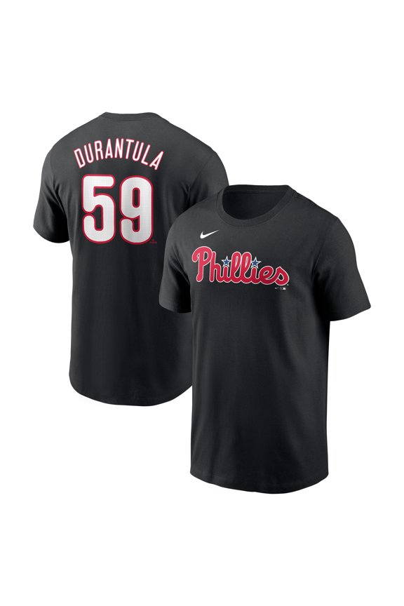 Men's Nike Jhoan Duran Black Philadelphia Phillies Name & Number Player Nickname T-Shirt