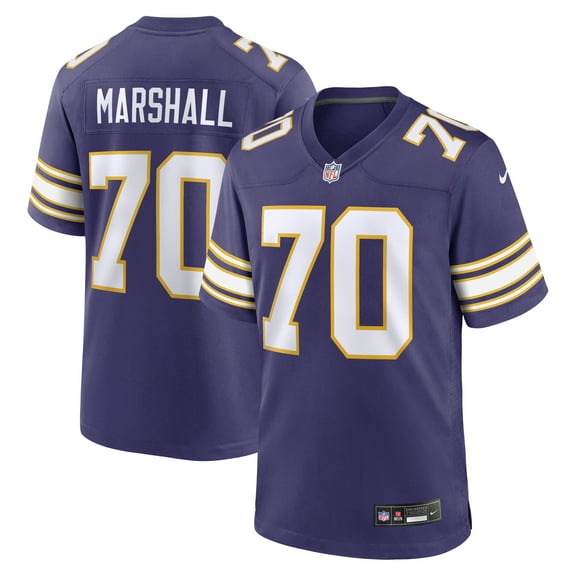 Men's Nike Jim Marshall Purple Minnesota Vikings Retired Player Alternate Game Jersey
