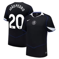 Men's Nike Jo-o Pedro Black Chelsea 2025/26 Third Replica Player Jersey