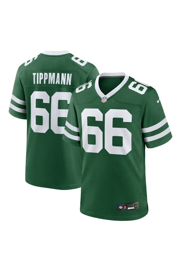Men's Nike Joe Tippmann Legacy Green New York Jets Team Game Jersey