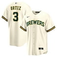 thumbnail image 1 of Men's Nike Joey Ortiz White Milwaukee Brewers Home Replica Jersey, 1 of 3
