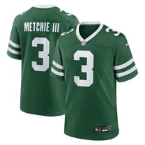 Men's Nike John Metchie III Legacy Green New York Jets Team Game Jersey