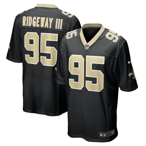 Men's Nike John Ridgeway III Black New Orleans Saints Game Jersey