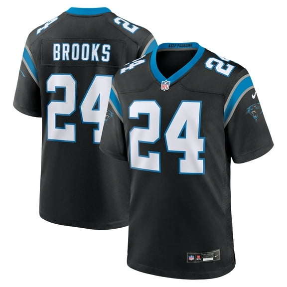 Men's Nike Jonathon Brooks  Black Carolina Panthers  Game Jersey