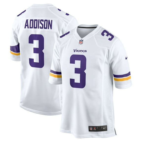 Men's Nike Jordan Addison White Minnesota Vikings Away Game Jersey