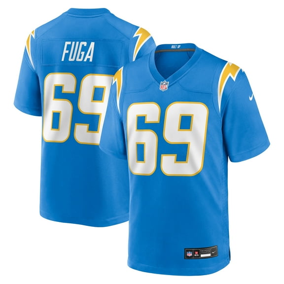Men's Nike Josh Fuga  Powder Blue Los Angeles Chargers Team Game Jersey