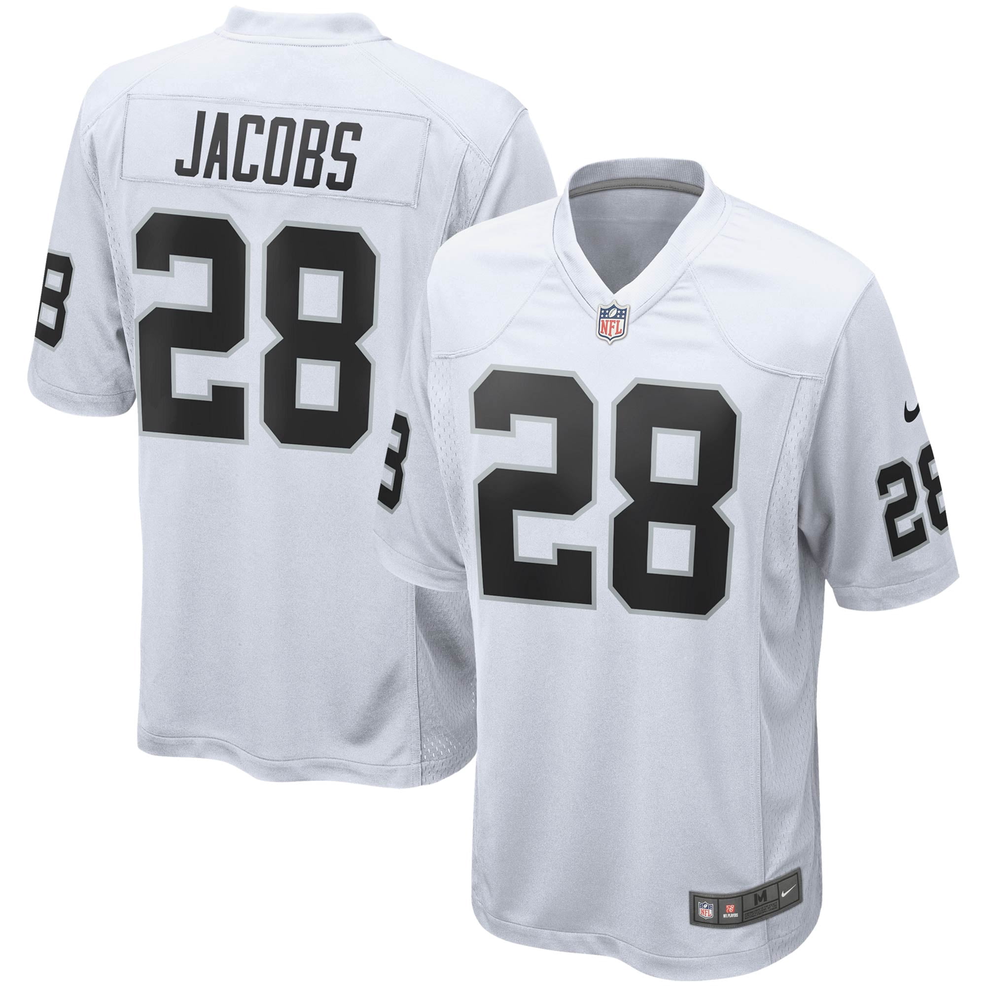 Men's Nike Josh Jacobs White Las Vegas Raiders Game Jersey 