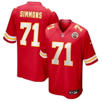 Men's Nike Josh Simmons Red Kansas City Chiefs Team Game Jersey
