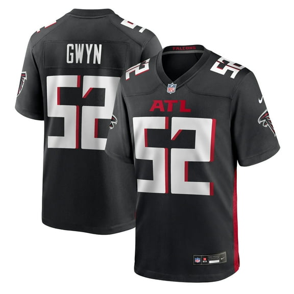 Men's Nike Jovaughn Gwyn  Black Atlanta Falcons Team Game Jersey