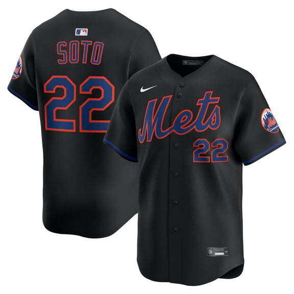 Men's Nike Juan Soto Black New York Mets Alternate Limited Player Jersey