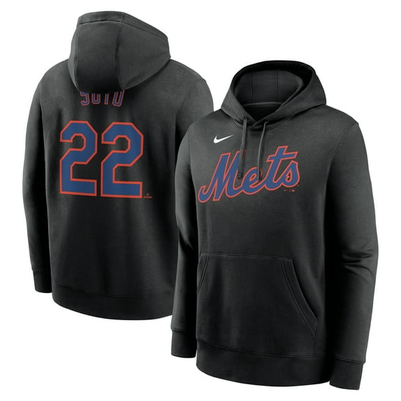 Men's Nike Juan Soto Black New York Mets Player Name & Number Club Fleece Pullover Hoodie