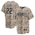 thumbnail image 1 of Men's Nike Juan Soto Camo San Diego Padres USMC Alternate Replica Player Jersey, 1 of 3