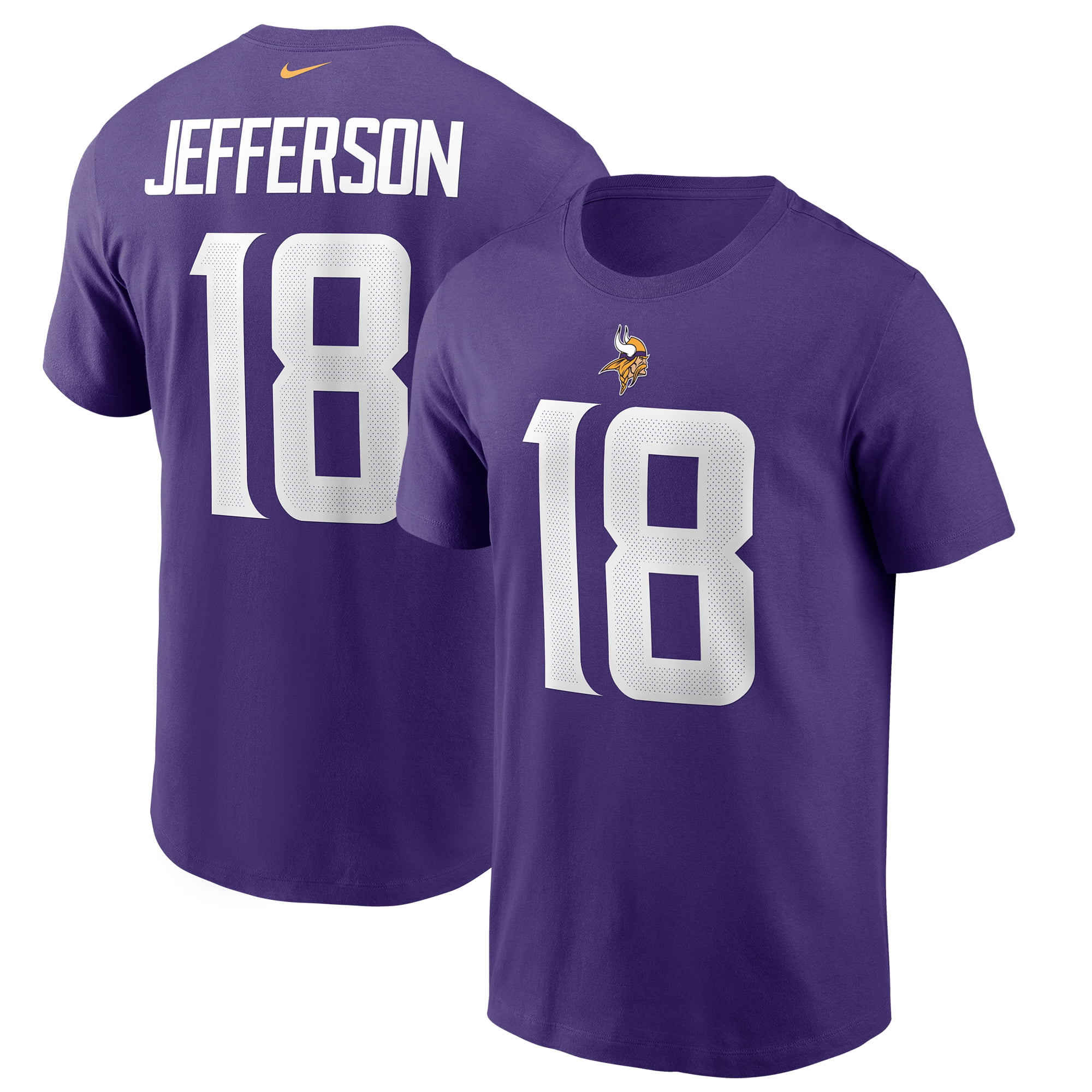 Men's Nike Justin Jefferson Purple Minnesota Vikings Name & Number
