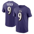 thumbnail image 1 of Men's Nike Justin Tucker  Purple Baltimore Ravens  Player Name & Number T-Shirt, 1 of 3