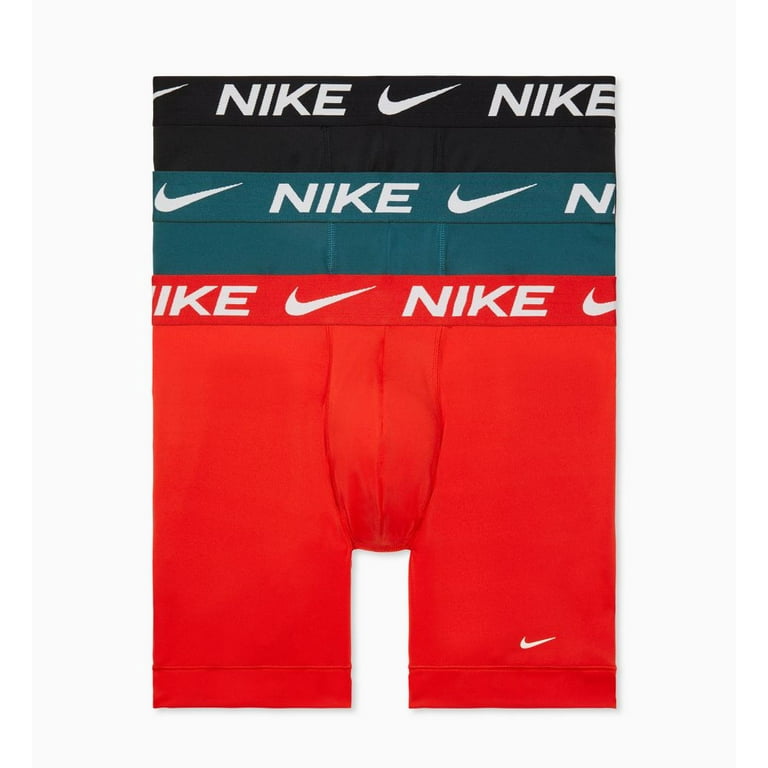 Men's Nike KE1015 Essential Stretch Micro Boxer Briefs - 3 Pack (Chile Red  XL)