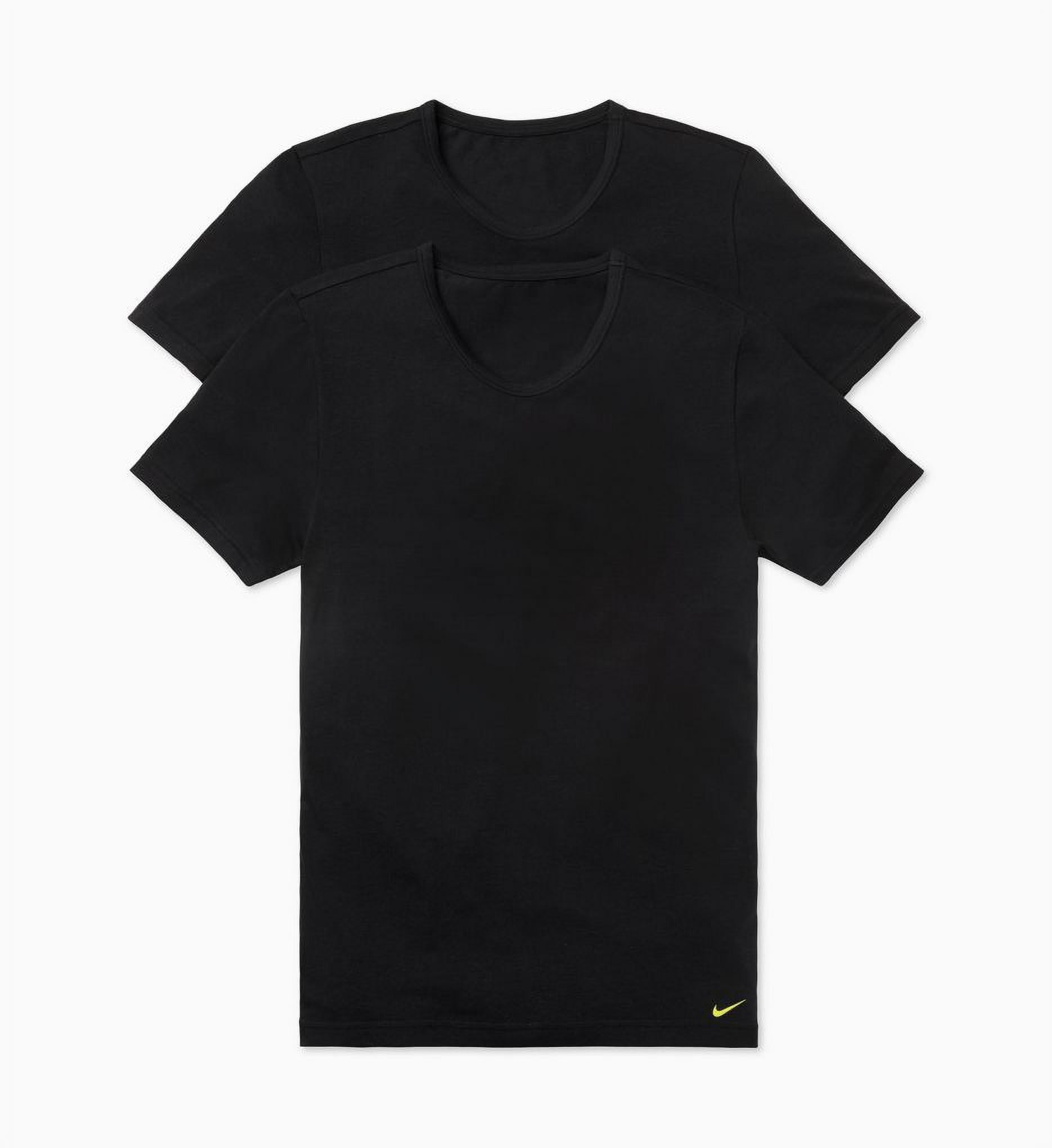 Baglæns entusiastisk få Men's Nike KE1024 Dri-Fit Luxe Crew Neck T-Shirts - 2 Pack (Black S) -  Walmart.com