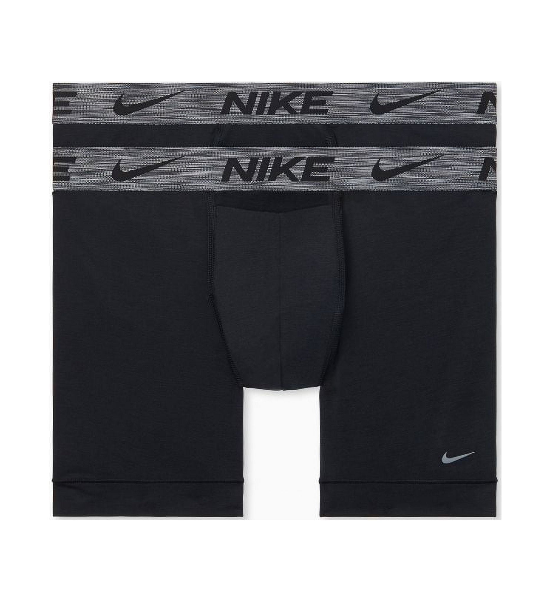 Men's Nike KE1076 Reluxe Boxer Briefs - 2 Pack (Black L) 