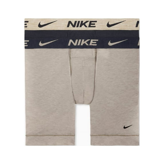 Men's Nike KE1076 Reluxe Boxer Briefs - 2 Pack (Khaki Heather XL)