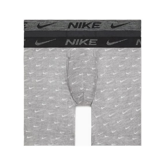 Men's Nike KE1076 Reluxe Boxer Briefs - 2 Pack (Swoosh Print/Black S)