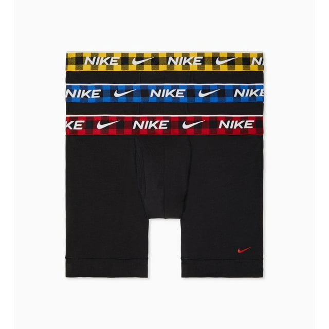 Men's Nike KE1107 Everyday Stretch Boxer Briefs w/ Fly - 3 Pack (Black ...