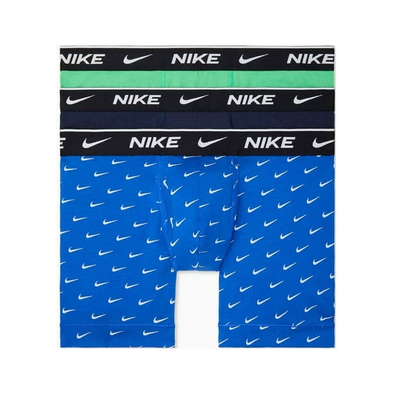 Men's Nike KE1107 Everyday Stretch Boxer Briefs w/ Fly - 3 Pack (Swoosh Hyper Royal M)