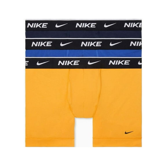Men's Nike KE1107 Everyday Stretch Boxer Briefs w/ Fly - 3 Pack (Uni Gold S)