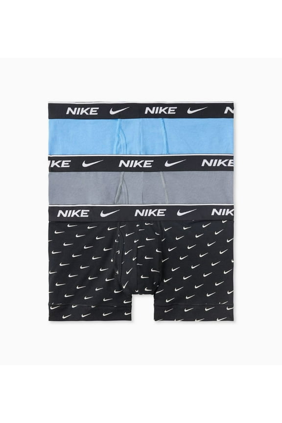 Men's Nike KE1108 Everyday Stretch Boxer Trunks w/ Fly - 3 Pack