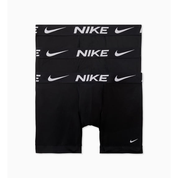 Men's Nike 3-Pack Dri-FIT Essential Microfiber 6" Boxer Briefs Color: Black Size: S