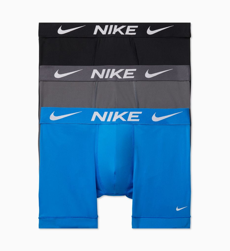 KE1157 S) Nike Brief (Static/Grey/Black Boxer Pack 3 Men\'s Essential - Micro