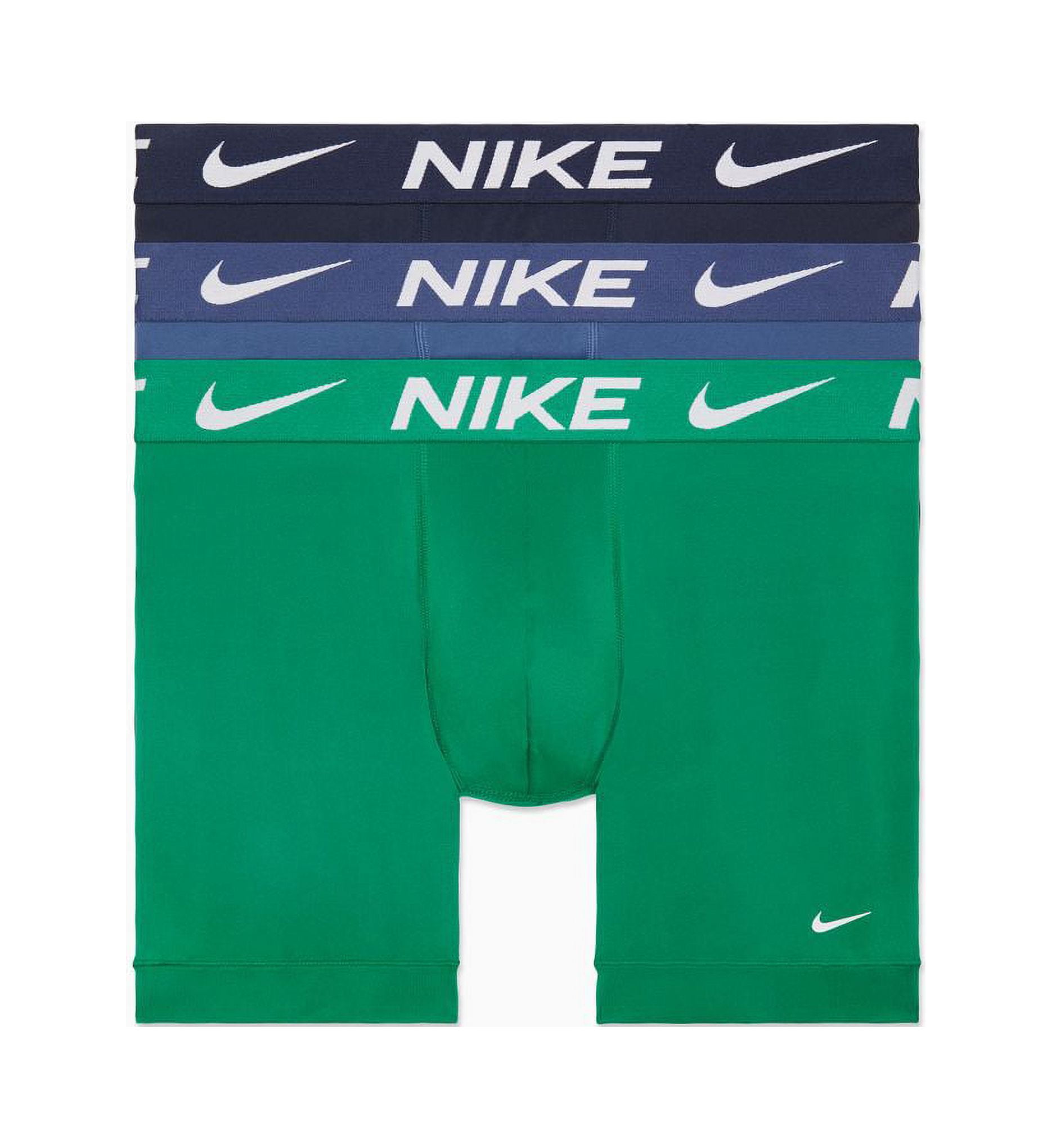 Men's Nike KE1157 Essential Micro Boxer Brief - 3 Pack (Green/Blue/Black M)