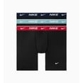 thumbnail image 1 of Men's Nike KE1167 Dri FIT Cotton Stretch Boxer Brief - 3 Pack (Black/Red/Light Blue S), 1 of 1