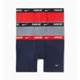 thumbnail image 1 of Men's Nike 3-Pack Dri-FIT Essential Cotton Stretch 6" Boxer Briefs Color: Obsidian Cool Grey Rd Size: L, 1 of 4