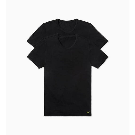 Men's Nike KE1191 Essential Cotton Crew Neck T-Shirt - 2 Pack (Black S)