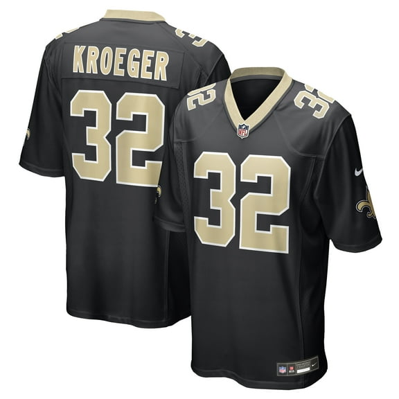 Men's Nike Kai Kroeger  Black New Orleans Saints Team Game Jersey