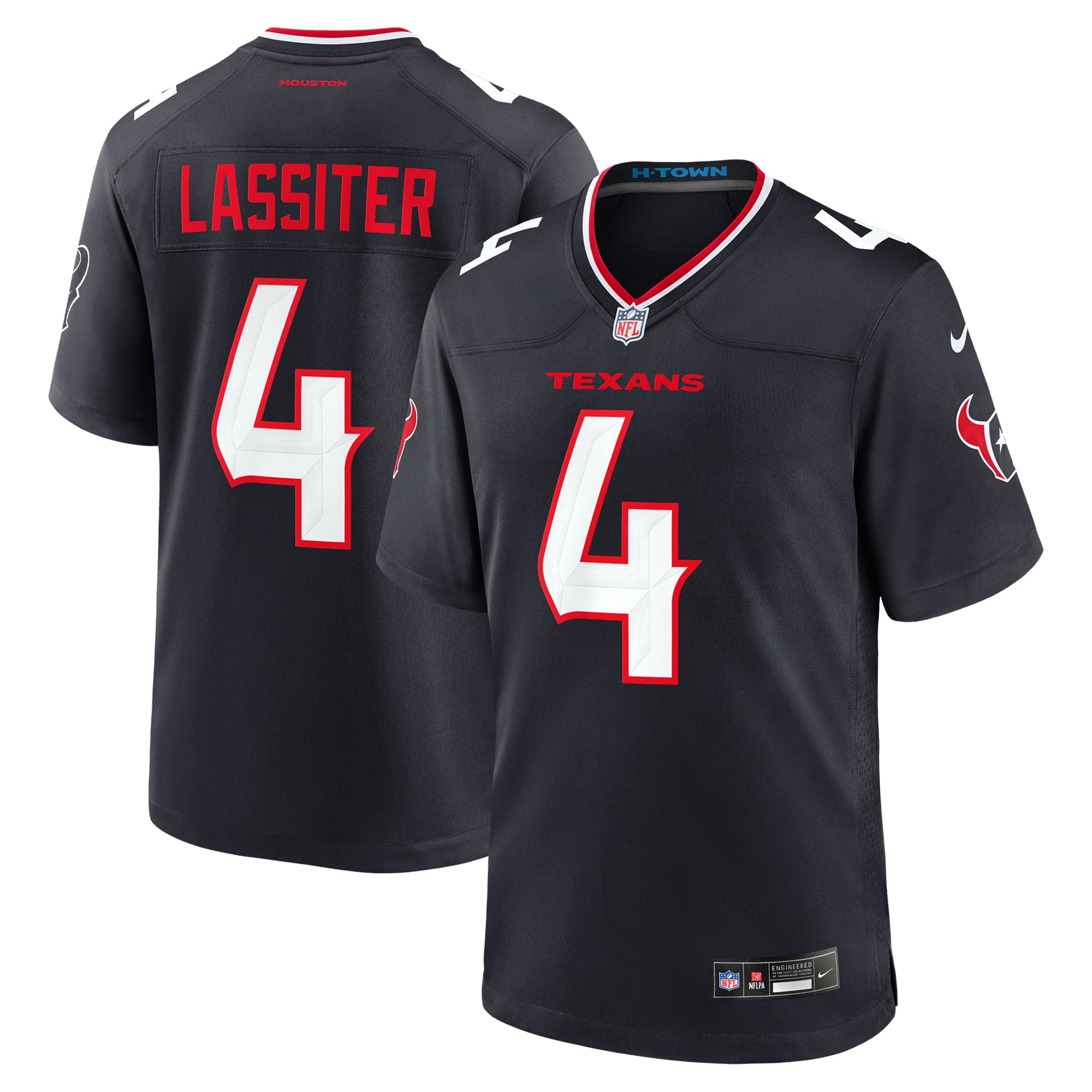 Men's Nike Kamari Lassiter Navy Houston Texans Team Game Jersey