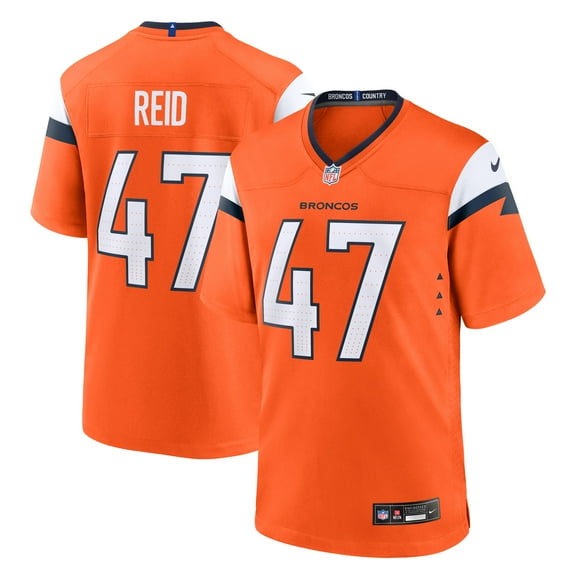 Men's Nike Karene Reid  Orange Denver Broncos Team Game Jersey