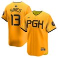 thumbnail image 1 of Men's Nike Ke'Bryan Hayes Gold Pittsburgh Pirates City Connect Limited Player Jersey, 1 of 3