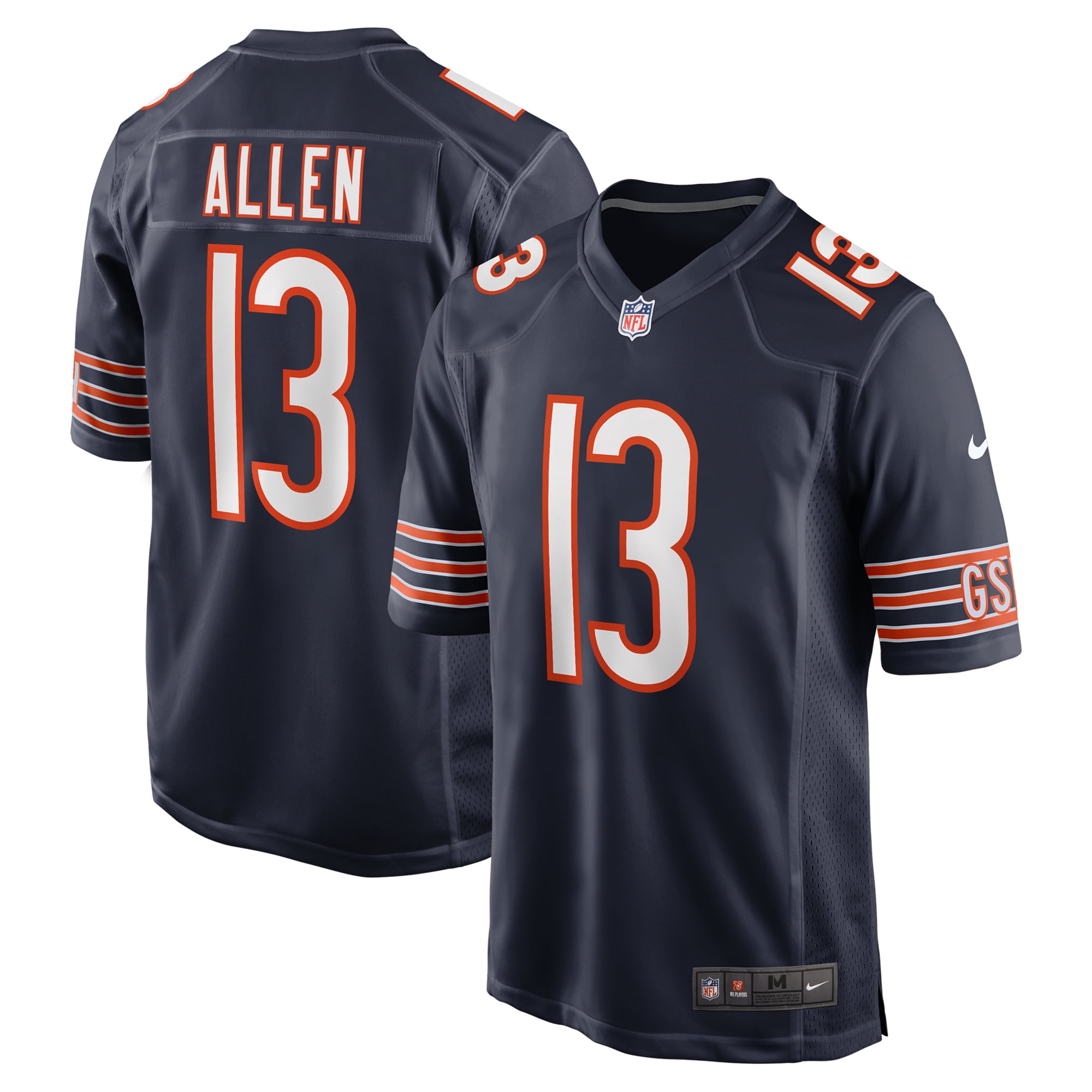 Men s Nike Keenan Allen Navy Chicago Bears Team Game Jersey Walmart