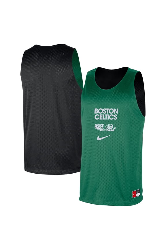 Men's Nike Kelly Green/Black Boston Celtics-Courtside Reversible Mesh Practice Jersey