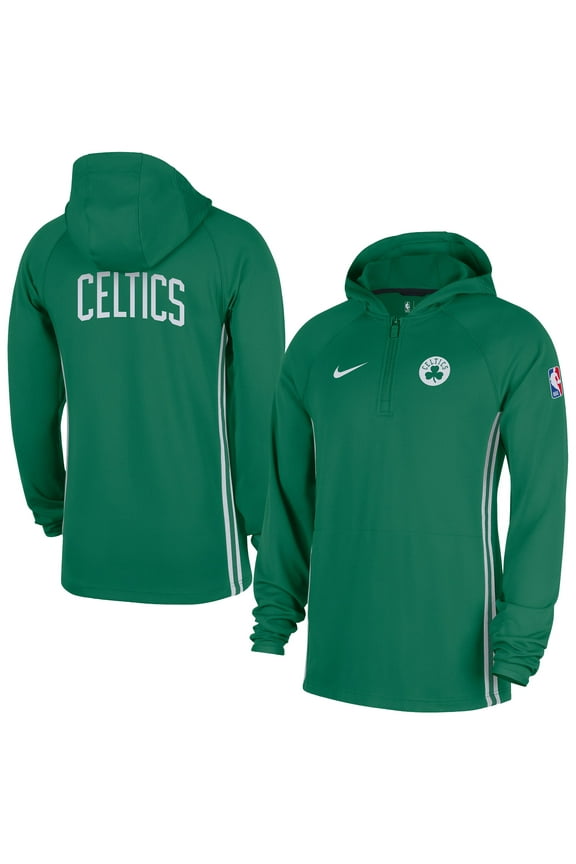 Men's Nike  Kelly Green Boston Celtics Authentic On Court Zone Quarter-Zip Dri-FIT Hoodie Jacket