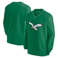 thumbnail image 1 of Men's Nike Kelly Green Philadelphia Eagles 2024 Sideline Throwback Logo Long-Sleeve V-Neck Windshirt, 1 of 3